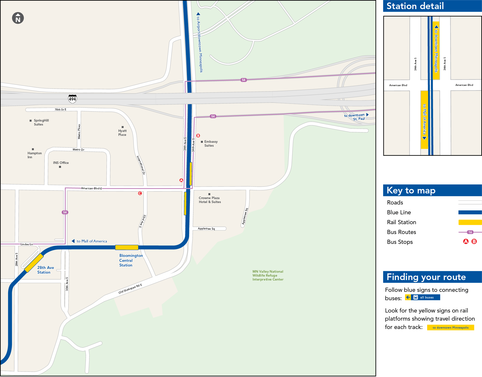 American Boulevard Station Map