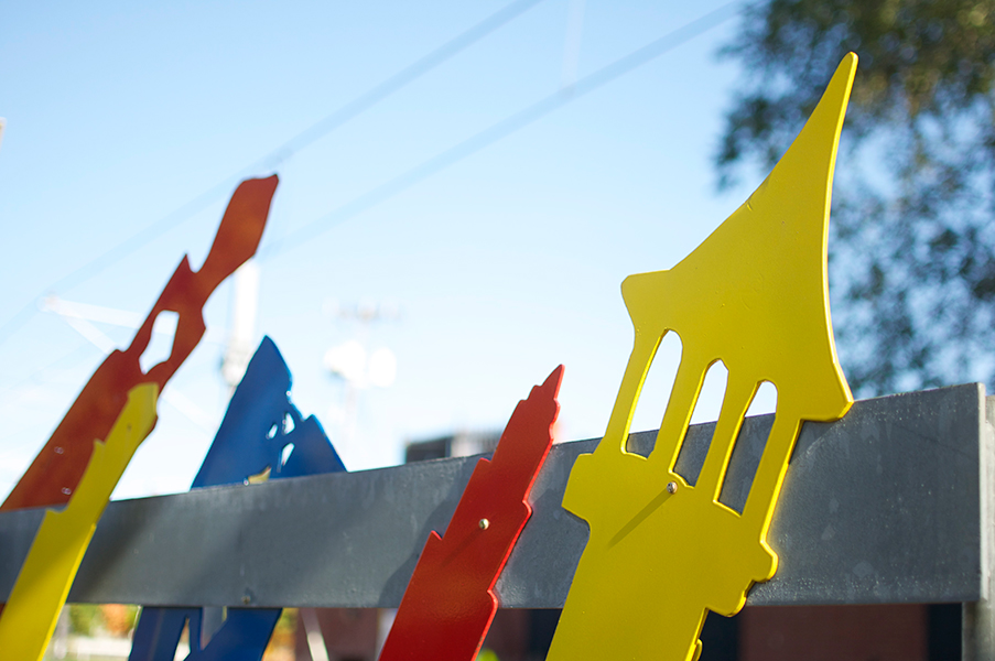 Image of public art at the Cedar-Riverside station on the METRO Blue Line. 